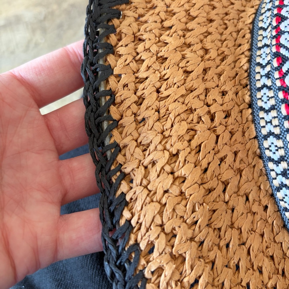 Echo Design Embroidered Paper Straw Panama Hat - Picture 11 of 12